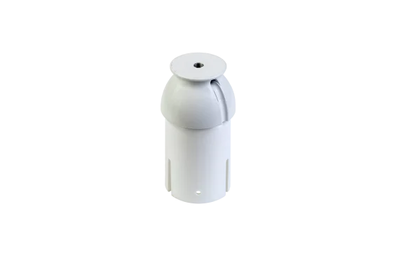 Complete witte roterende mastknop voor vlaggenmast met topmaat 50 mm