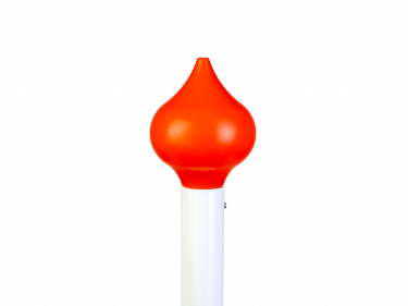 Oranje peervormige knop (uitwending/M10)