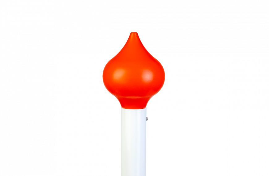 Oranje peervormige knop (uitwending/M10)
