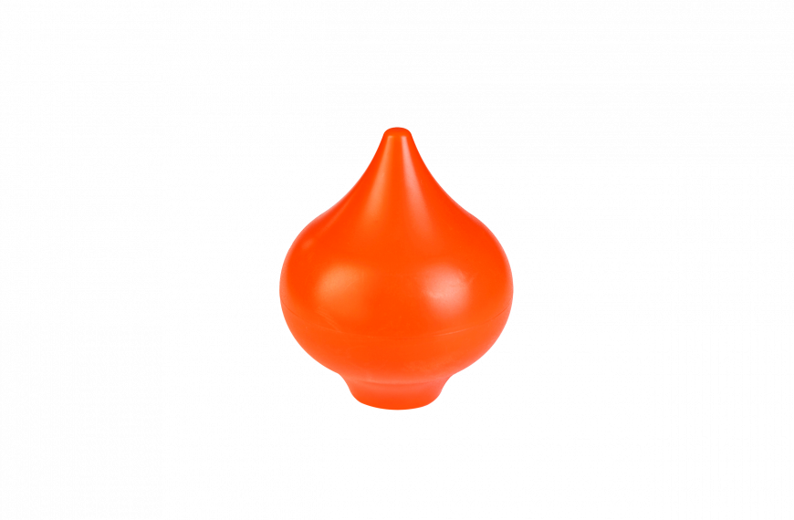 Oranje peervormige sierknop (inwendig/M8)