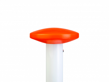 Oranje platte sierknop (uitwendig/M10)