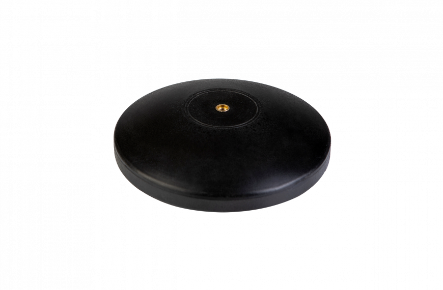 Zwarte platte sierknop (inwendig/M8)