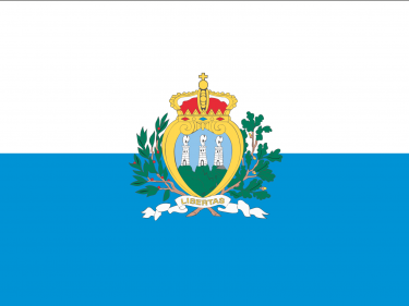 Vlag San Marino (met wapen)