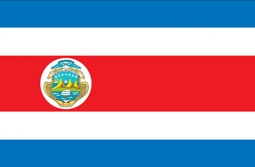 Vlag Costa Rica (met wapen)