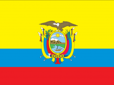 Vlag Ecuador (met wapen)