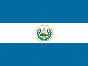 Vlag El Salvador (met wapen)