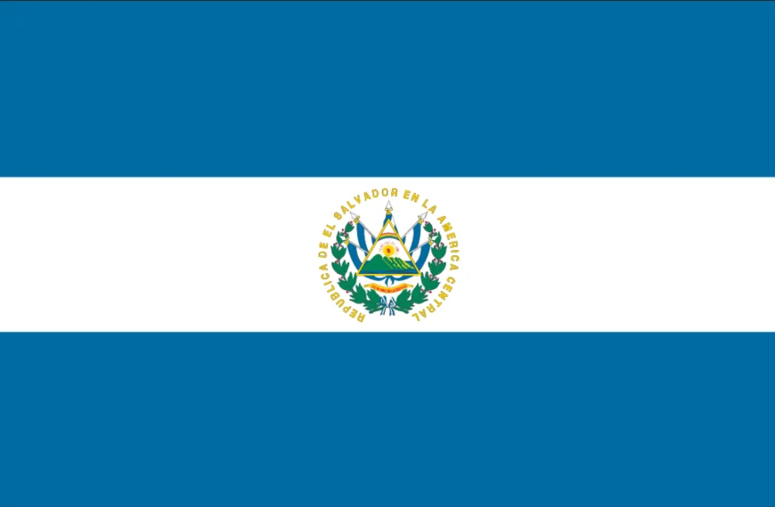 Vlag El Salvador (met wapen)