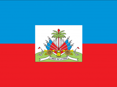 Vlag Haïti (met wapen)
