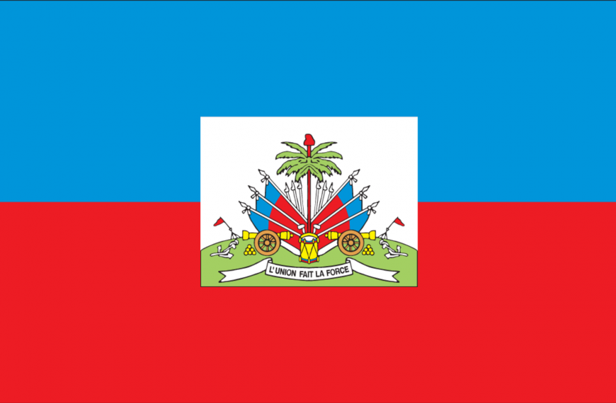 Vlag Haïti (met wapen)