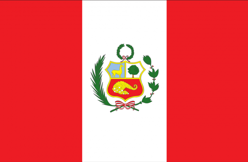 Vlag Peru (met wapen)
