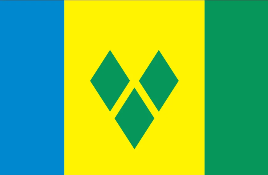 Vlag St. Vincent en the Grenadines
