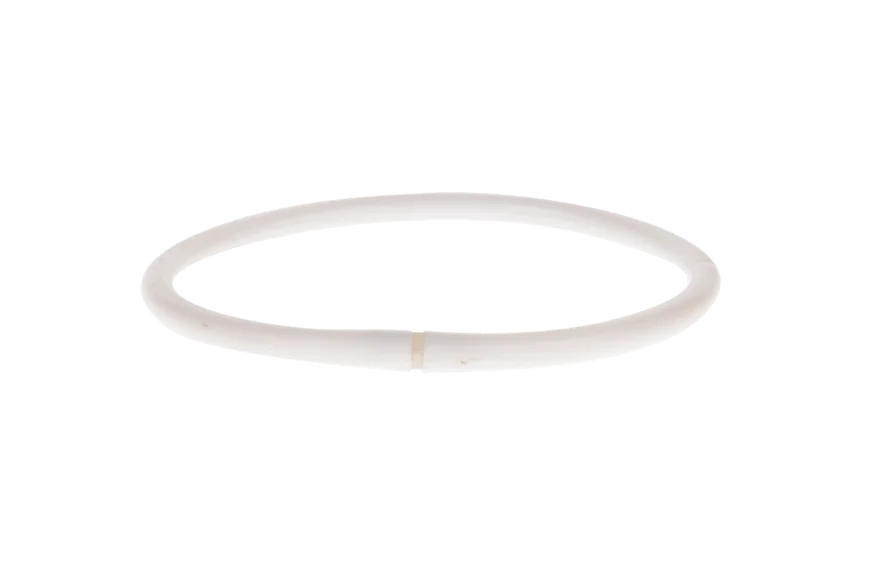 Set plastic ringen (slang wit) 40 cm voor banieren