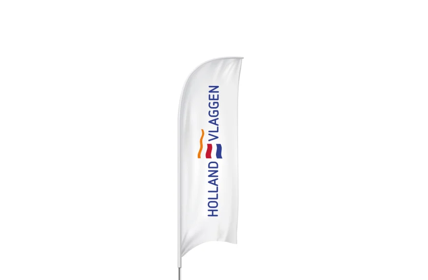 Beachvlag digitaal glanspolyester recht