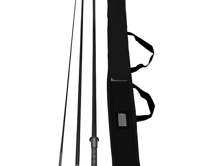 Glasfiber Beachvlag mast inclusief draagtas 
