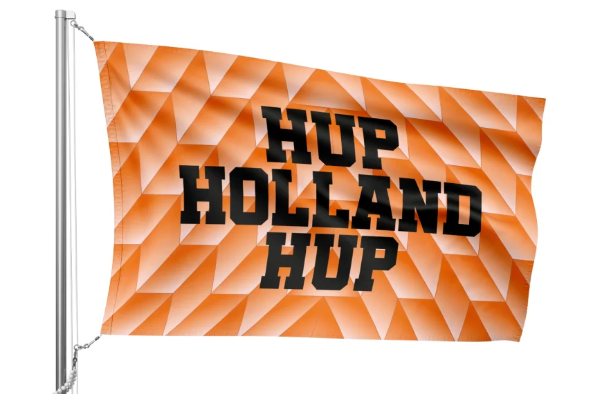 Klassieke oranje Hup Holland Hup vlag