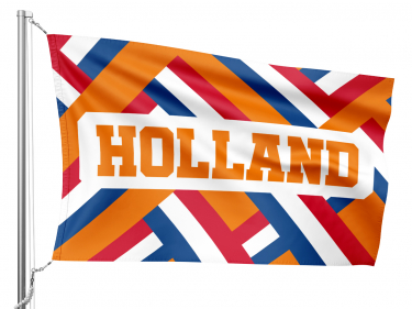 Vlag Holland met oranje motief van Nederlandse kleuren
