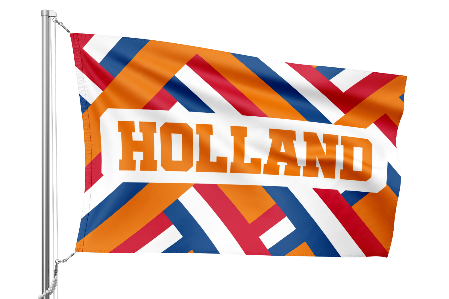 Vlag Holland met oranje motief van Nederlandse kleuren
