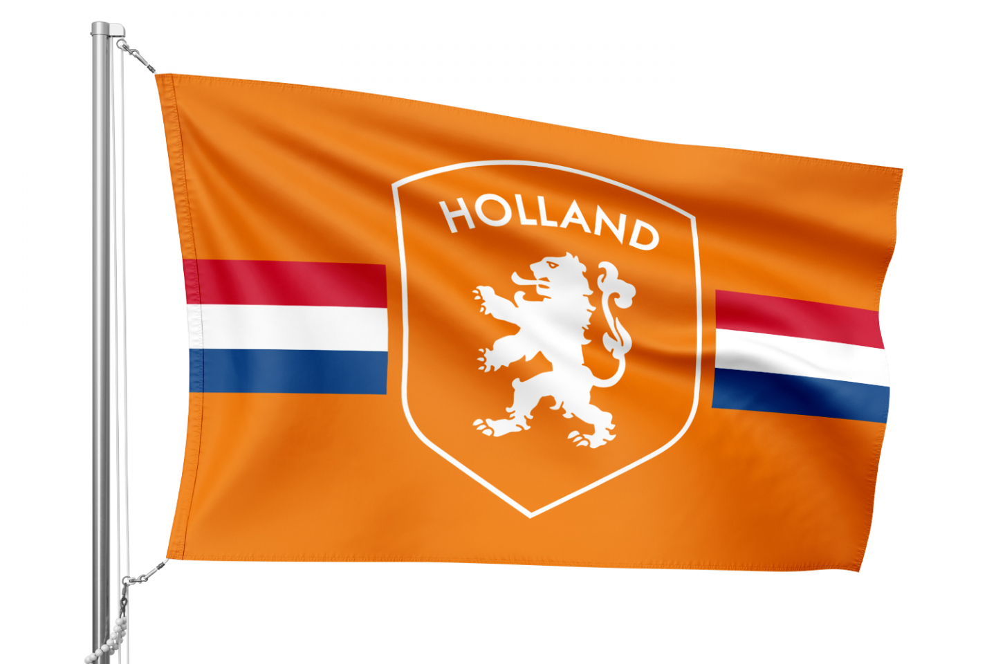 Samenwerking schaak Tante Oranje vlag met Nederlands schild | Holland Vlaggen