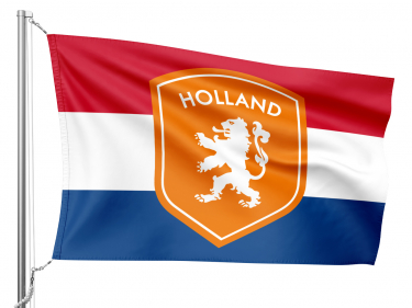Nederlandse vlag met oranje schild