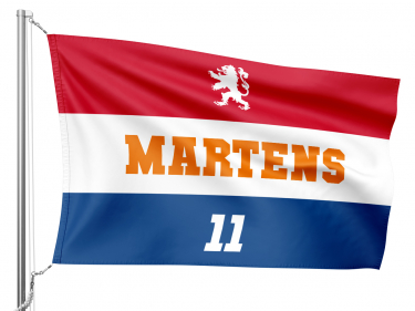 Nederlandse oranje vlag met eigen opdruk!