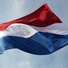 Wapperende Nederlandse vlag